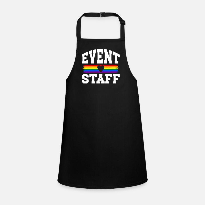 Event Staff Front Design Party Crew Pride LGBT Schürze für Kinder