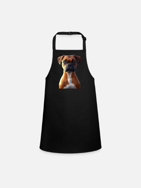 Boxer allemand Chien Boxer Club allemand Boxer Club allemand - Tablier Enfant - noir - Devant