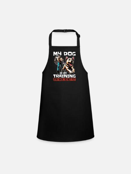 Dresseur de chiens Mon chien est en formation Formation d’agilité - Tablier Enfant - noir - Devant