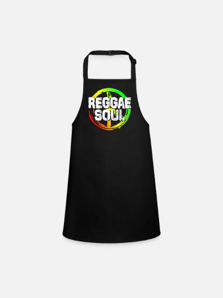 Reggae Music - Children's Apron - black - Front