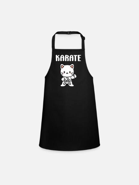 karate - Tablier Enfant - noir - Devant
