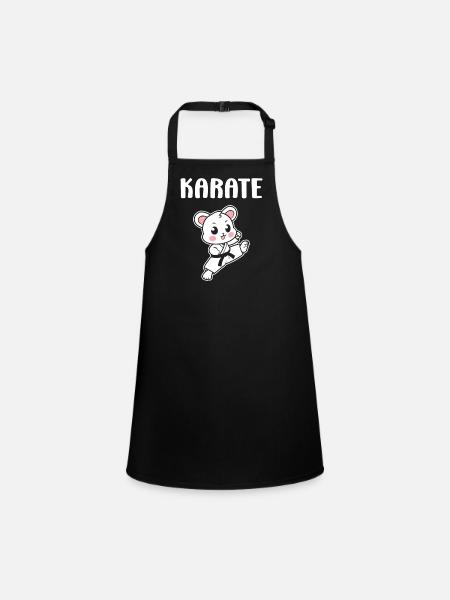 karate - Children's Apron - black - Front