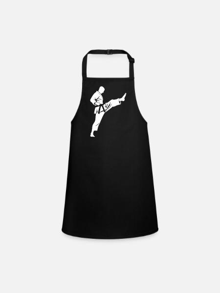 karate - Tablier Enfant - noir - Devant