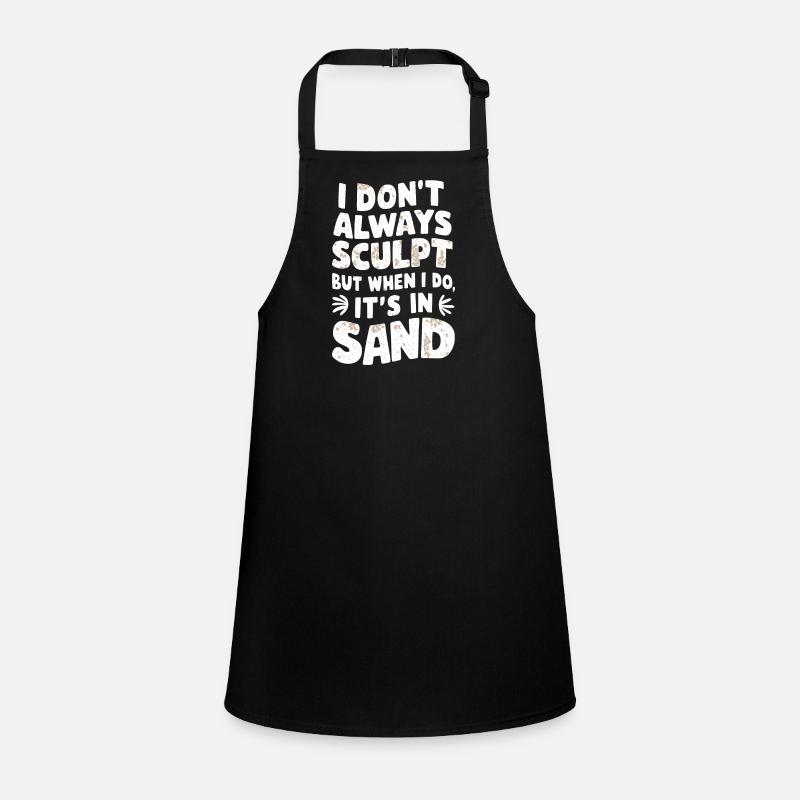Professionelle Sandbildhauer Am Strand Bei Der Schürze für Kinder