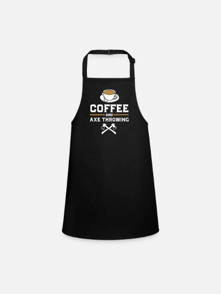 Axe Throw - Children's Apron - black - Front