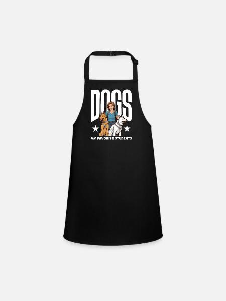 Dresseur de chiens Chiens Mes étudiants préférés Amoureux des animaux - Tablier Enfant - noir - Devant