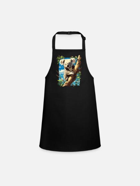 Koalas Koala - Children's Apron - black - Front