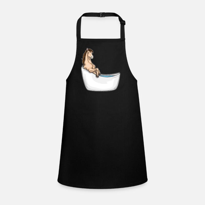 Horse Bathing Bathtub Children's Apron