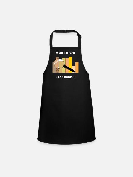 MORE DATA LESS DRAMA - Children's Apron - black - Front