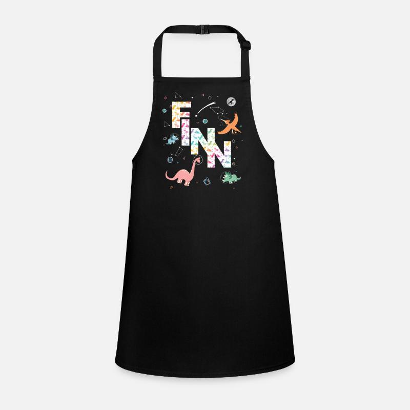 FINN - Beautiful boy name with dinosaur Children's Apron
