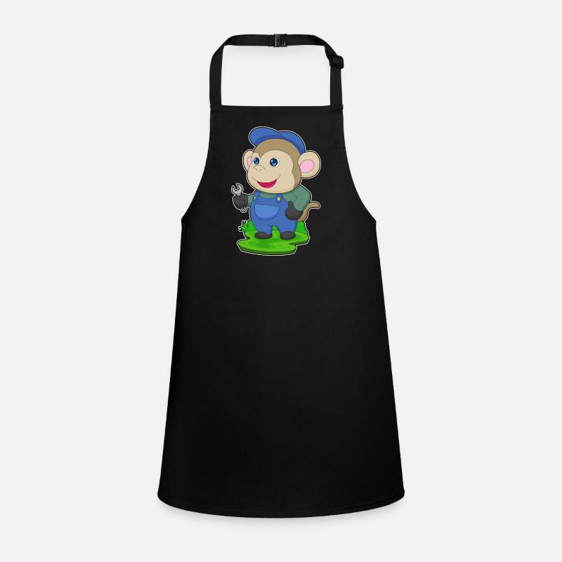 Monkey Mechanic Wrench Workshop Children's Apron