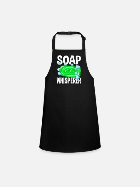 Soap Whisperer Soap Making - Children's Apron - black - Front