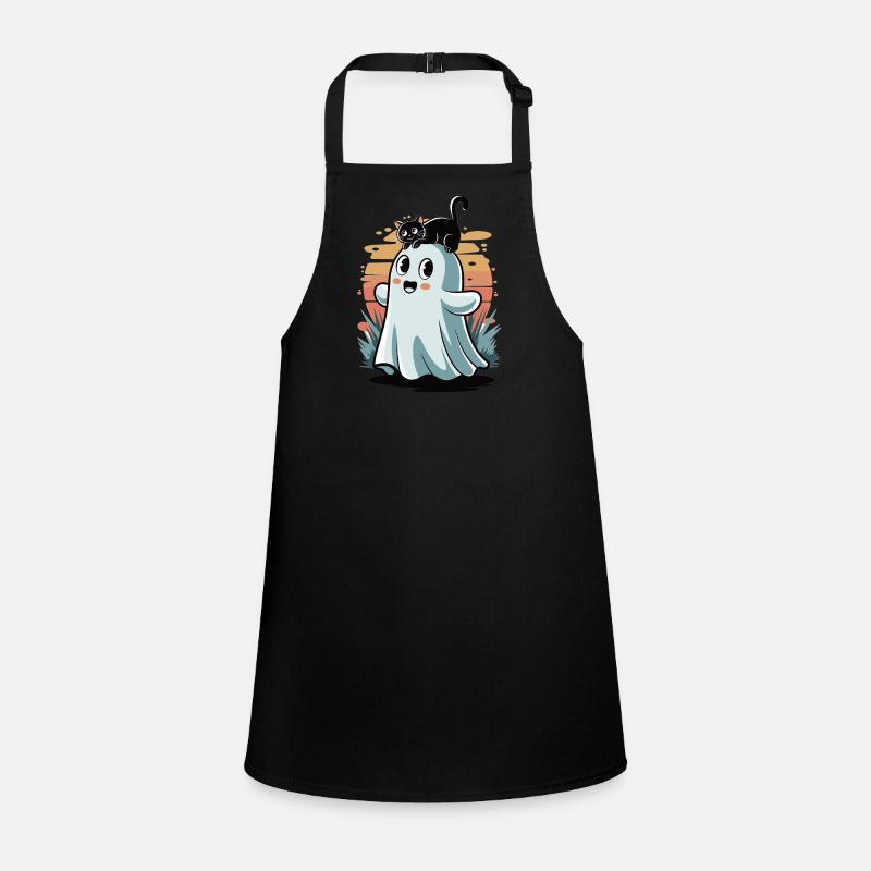 Ghost meets cat Children's Apron