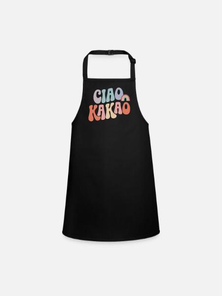 Ciao Kakao - Schürze für Kinder - Schwarz - Vorne