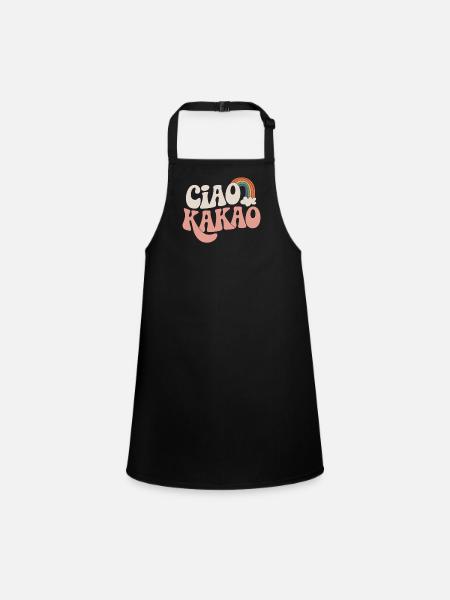 Ciao Kakao - Schürze für Kinder - Schwarz - Vorne