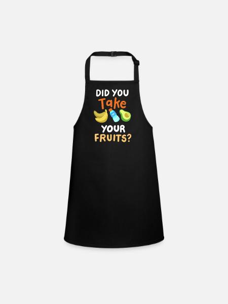 Mittagessen Schule Cafeteria - Schürze für Kinder - Schwarz - Vorne