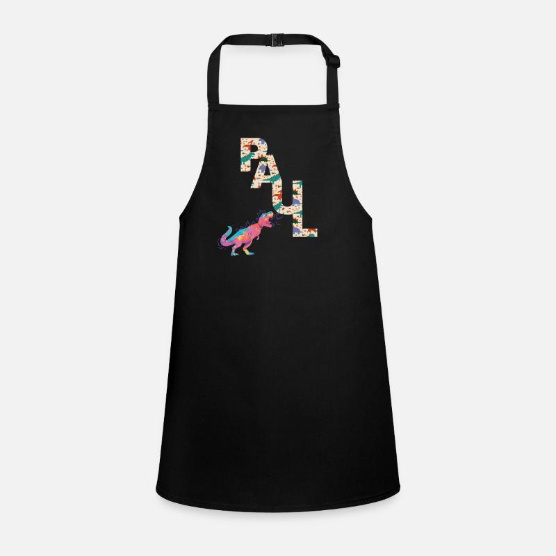 PAUL - Beautiful boy name with dinosaur Children's Apron