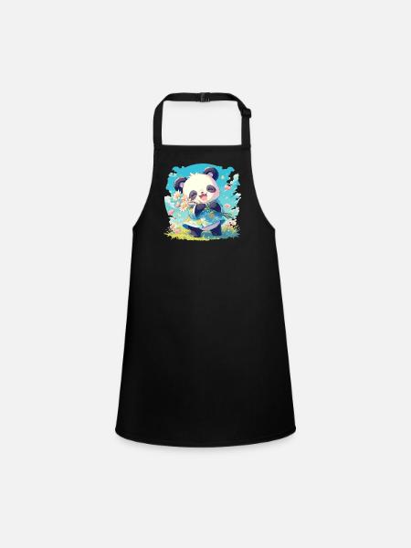 Pandas Panda - Tablier Enfant - noir - Devant