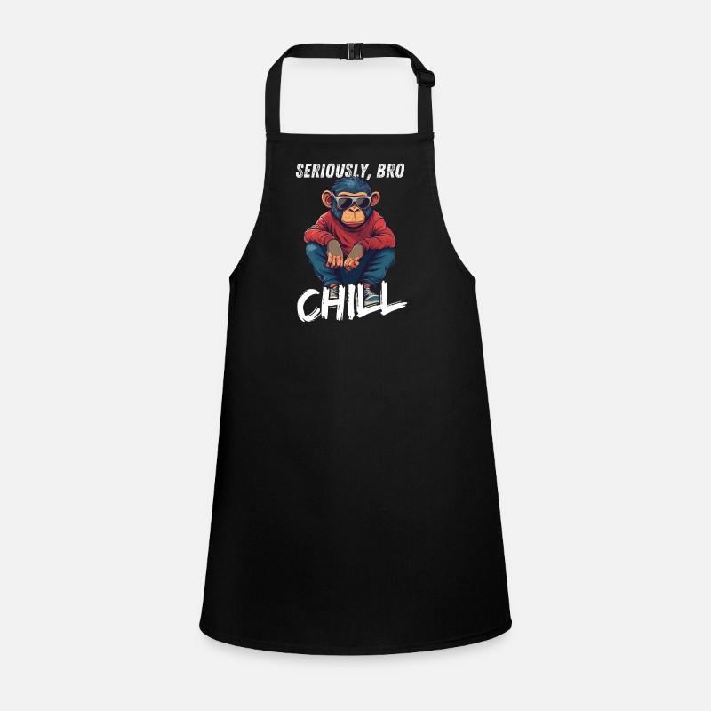 Seriously Bro Chill Monkey Meme Gambler Children's Apron