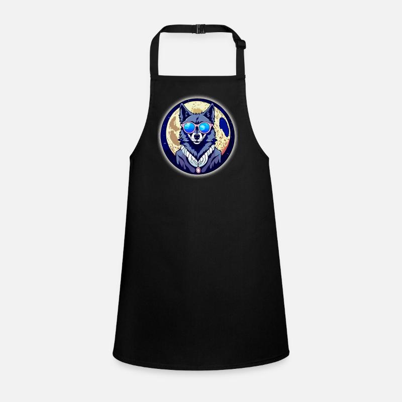 Wolf on the moon Children's Apron