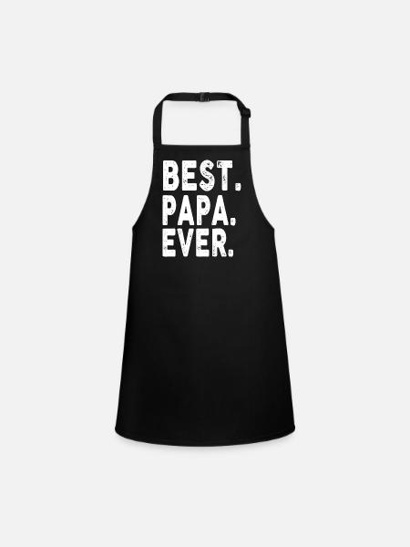 Meilleur Papa De Tous Les Temps Famille Drôle Cool - Tablier Enfant - noir - Devant