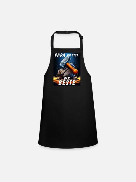 VA-THOR HAMMER PAPA TU ES LE MEILLEUR - Tablier Enfant - noir - Devant