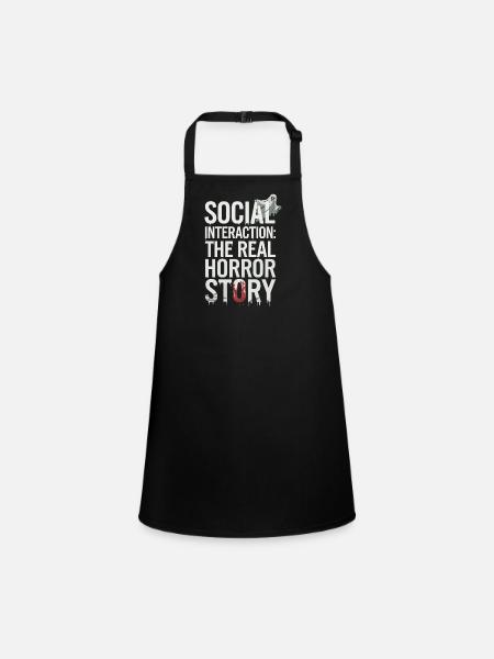 Introversion Alternative style Emotional - Children's Apron - black - Front