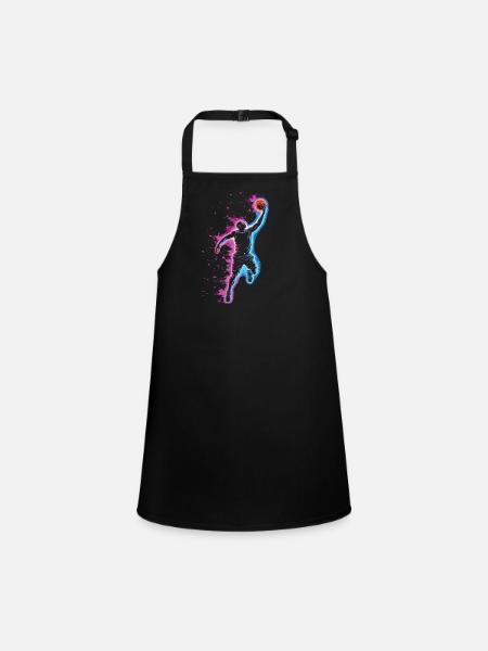 Basketball, Basketball Player, Basketball Player Graphic - Children's Apron - black - Front