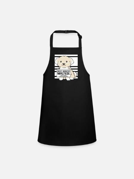 Maltese - Children's Apron - black - Front