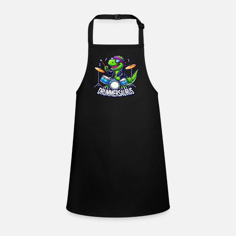 Schlagzeuger, Schlagzeug, Drummer, Drummersaurus Children's Apron