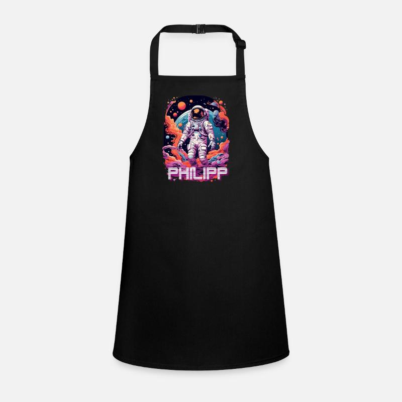 PHILIPP - Beautiful boy name with cool astronaut Children's Apron