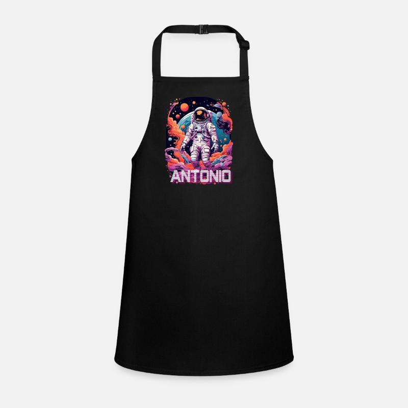 ANTONIO - Beautiful boy name with cool astronaut Children's Apron