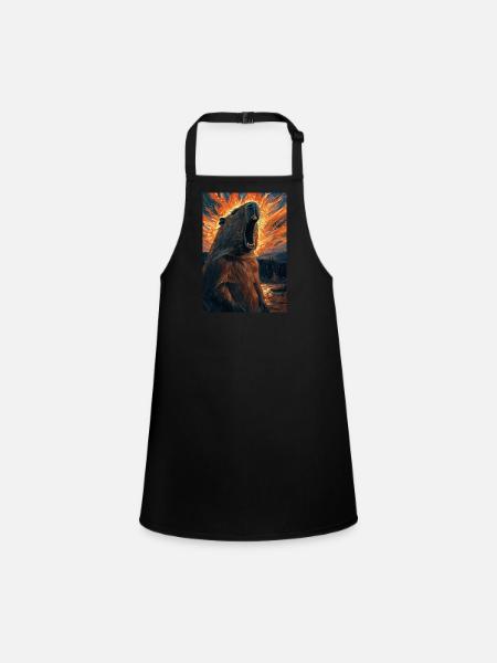 Capybara - Tablier Enfant - noir - Devant