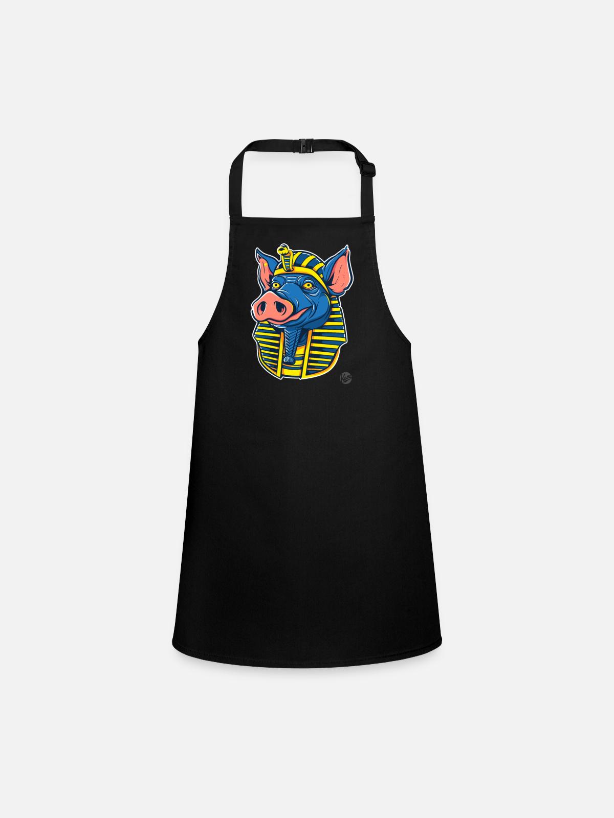 Pharaon Cochon - Tablier Enfant - noir - Devant
