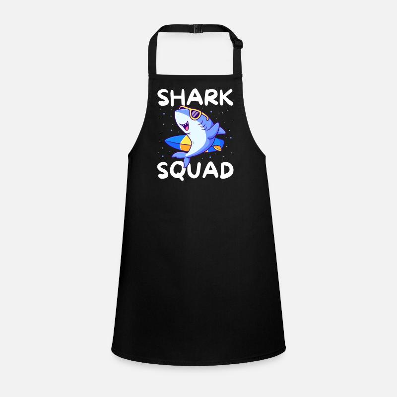 Shark Squad Fun Beach and Surfing Theme Schürze für Kinder
