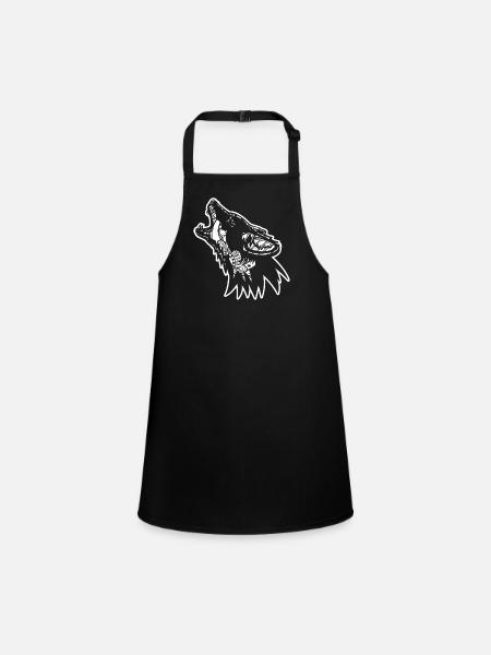Coyote Coyote Floral Pattern - Children's Apron - black - Front
