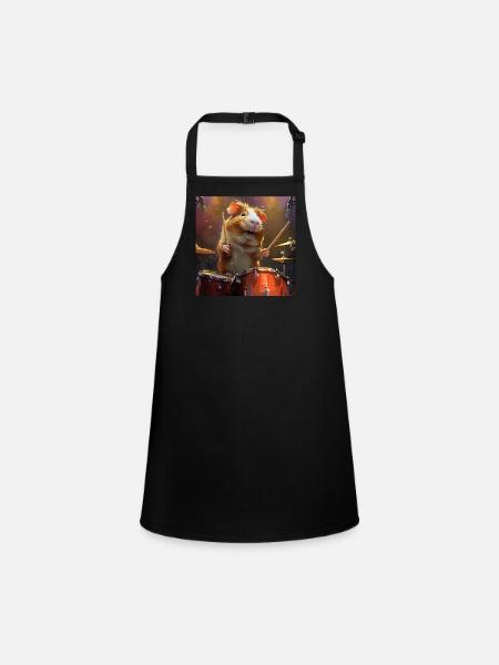 Guinea pig - Children's Apron - black - Front