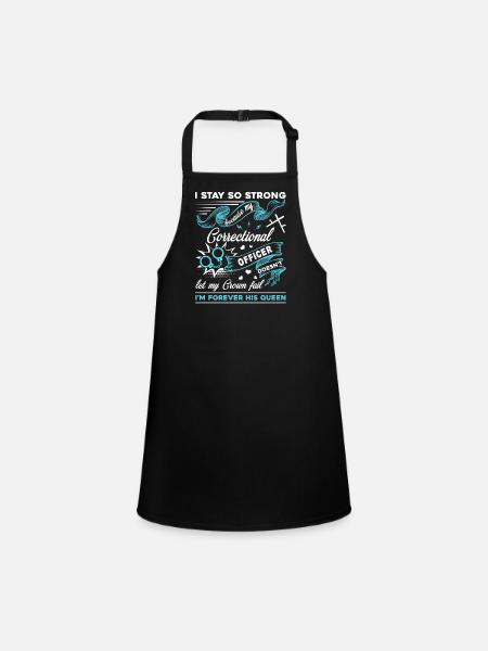 Correctional Officer Correctional Officer's Lady - Children's Apron - black - Front