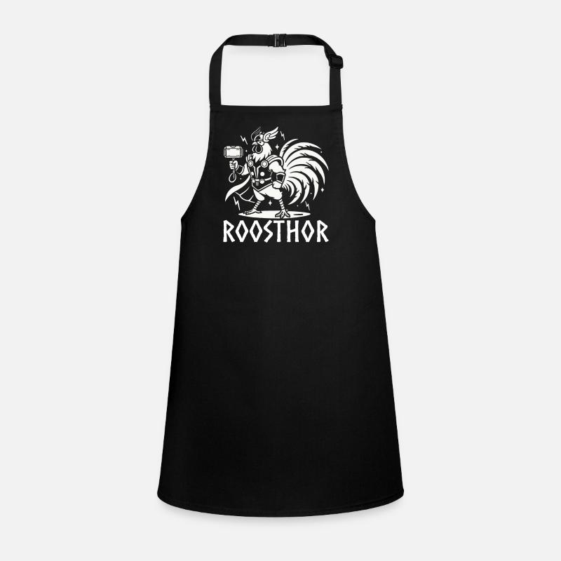 Rooster Roosthor funny viking chicken pun novelty Children's Apron