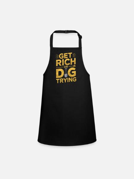 Extraction de l’or Exploitation minière Histoire Aventure Prospecteur - Tablier Enfant - noir - Devant