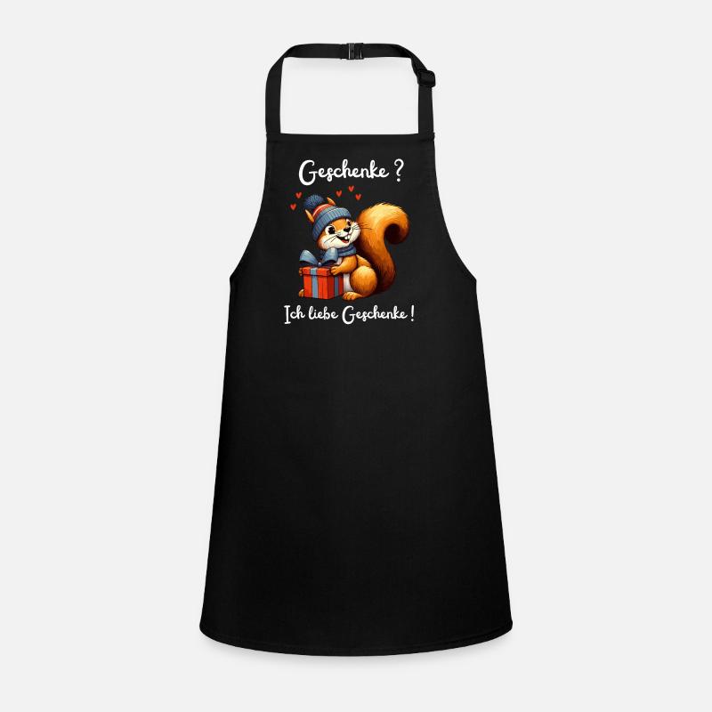 Squirrel Gift Birthday Christmas Funny Children's Apron