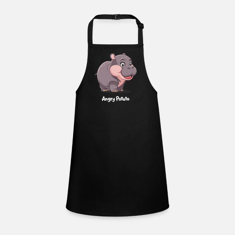 Moo Deng Patate en colère Hippopotame Tablier Enfant