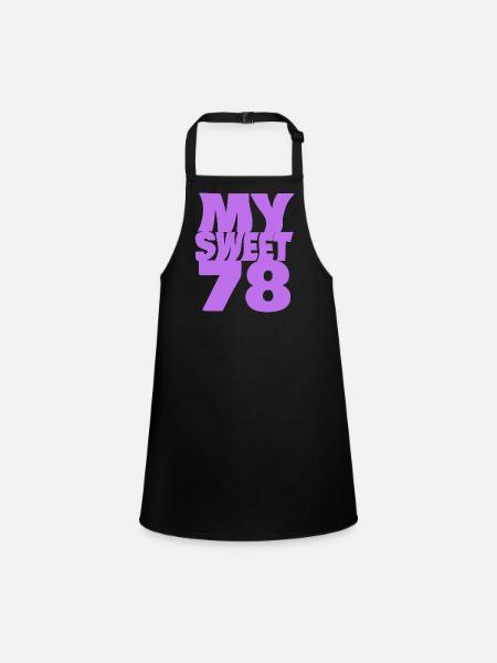 Sweet 78 - Children's Apron - black - Front