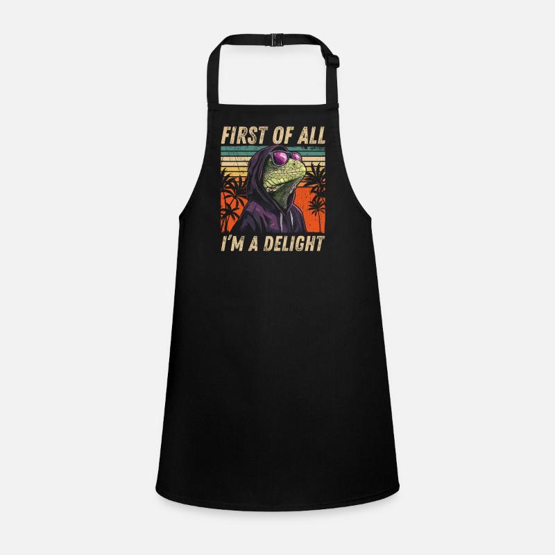 Sarcastic Iguana - Colorful Tropical Style Children's Apron