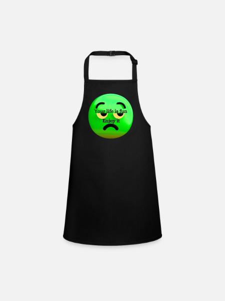 Life is fun - Children's Apron - black - Front