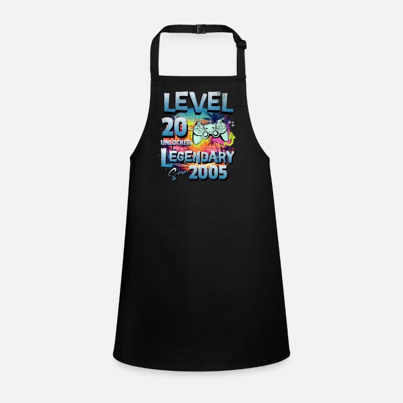 Level 20 Unlocked since 2005 Birthday Children's Apron
