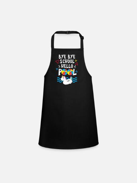 Pool Party - Children's Apron - black - Front
