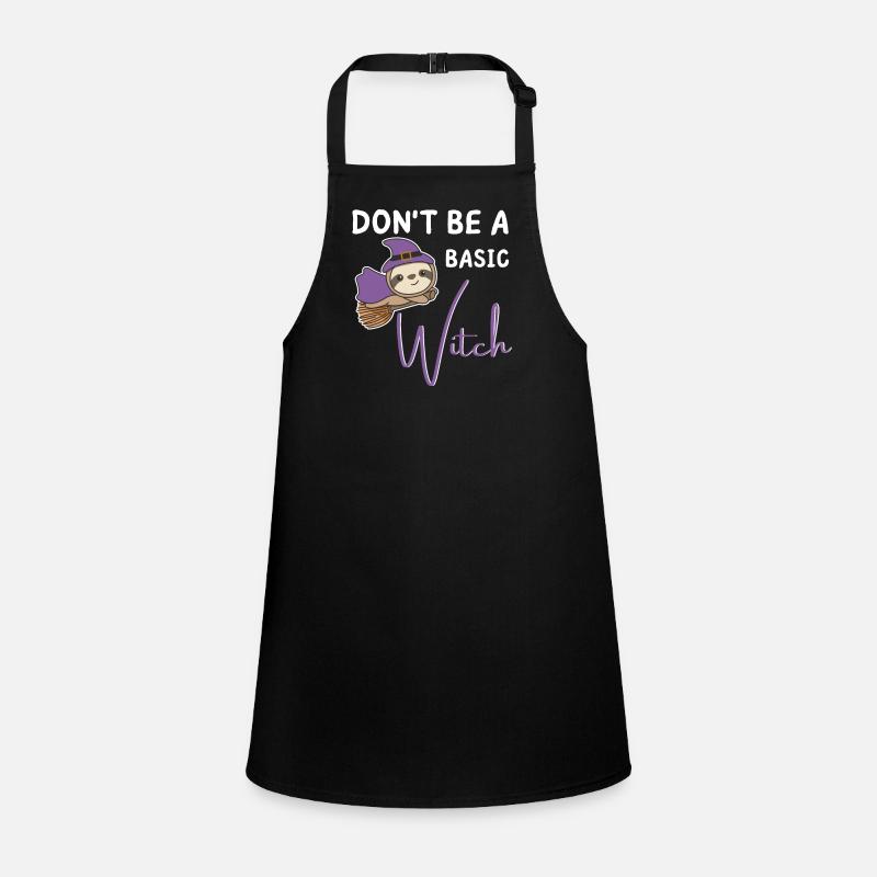 Sloth Halloween Witches don't be a basic witch Children's Apron
