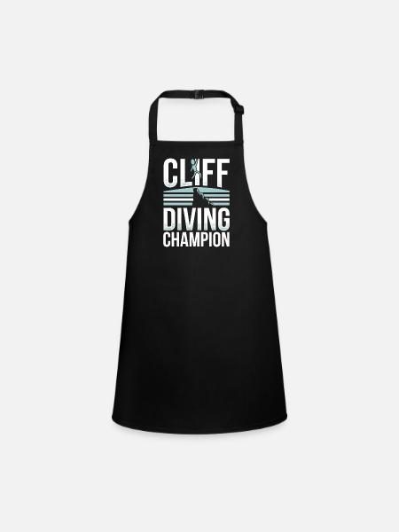 Cliff Diving Adventure Sports Thrill Seeker - Schürze für Kinder - Schwarz - Vorne