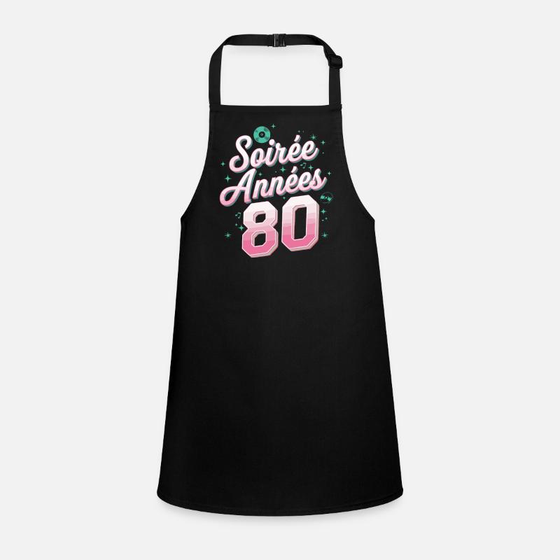 Soirée Année 80 - Tablier Enfant - noir